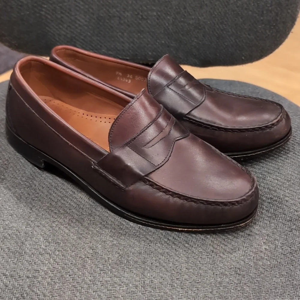 Allen Edmonds 'Cavanaugh' Calfskin Leather Penny Loafers Oxblood 9.5 EEE (3E)